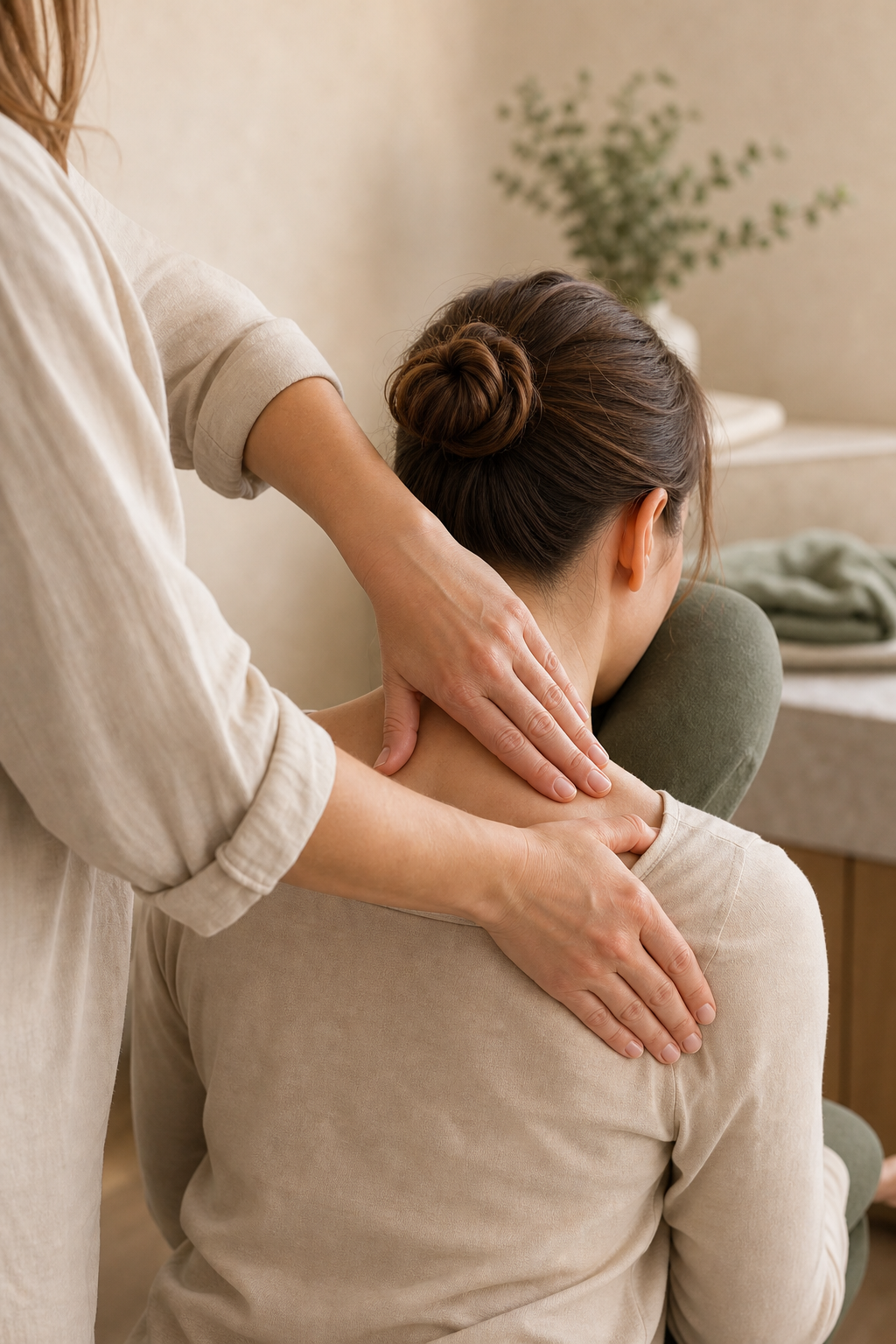 Massage af nakke og skuldre